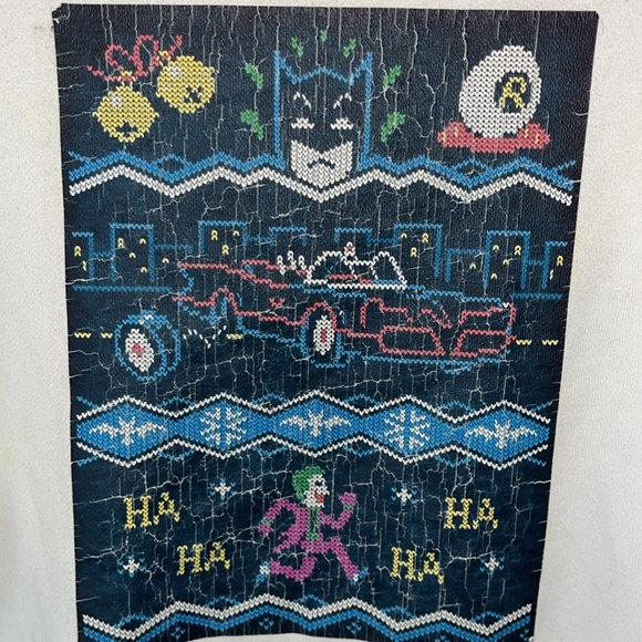 Abercrombie & Fitch Distressed Vintage Video Game Batman Logo Sweatshirt XXL - Picture 4 of 5